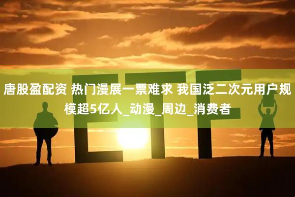 唐股盈配资 热门漫展一票难求 我国泛二次元用户规模超5亿人_动漫_周边_消费者