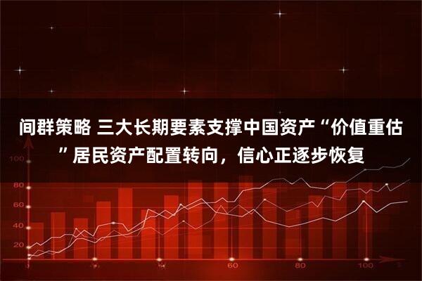 间群策略 三大长期要素支撑中国资产“价值重估”居民资产配置转向，信心正逐步恢复